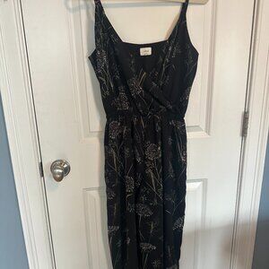 Aritzia Wilfred Melodie Jumpsuit -- black floral